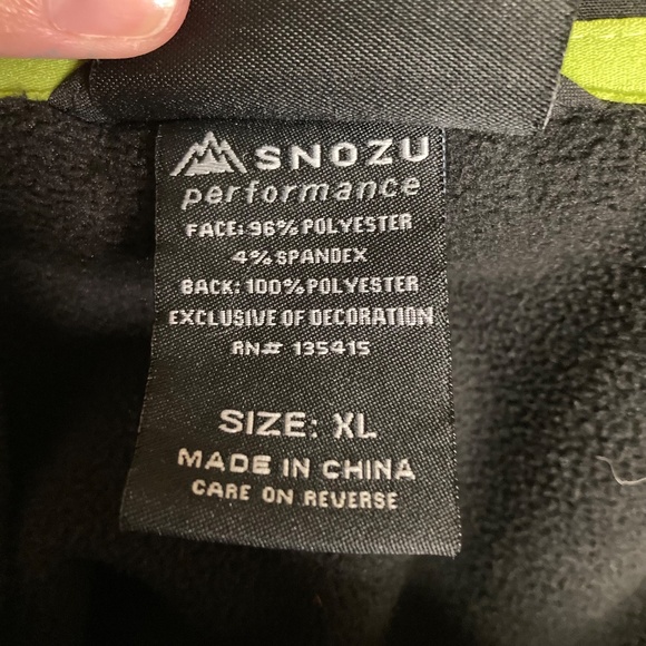 Snozu XL Men's Softshell Fleece Lined Jacket Black Full Zip Pockets - Picture 7 of 8